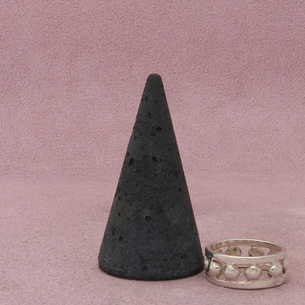 sterling silver vintage beaded band ring size 6.5 - Picture 3 of 3